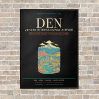 Thumbnail for Denver International Airport DEN - Canvas Framed - Black