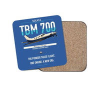 Thumbnail for Socata TBM 700 design on blue 1 piece coaster