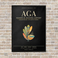 Thumbnail for Agadir Al Massira Airport AGA - Canvas Framed - Black