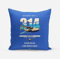 Thumbnail for Boeing 314 Clipper design on blue pillow