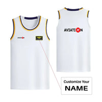 Thumbnail for Aviation Designed Basketball Style Sports Tank Tops - view 15