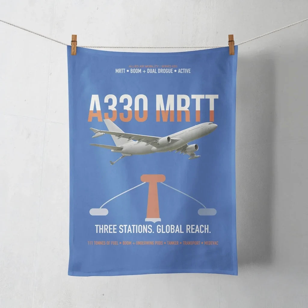 Airbus A330 MRTT design on blue towel