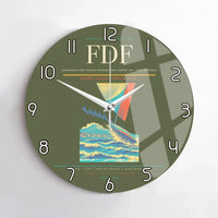 Thumbnail for Martinique Aimé Césaire International Airport (FDF) design on green army no frame wall clock