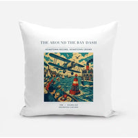 Thumbnail for VINTAGE G4299 - The Around The Bay Dash - Designed Pillows design on white