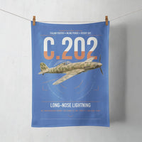 Thumbnail for Macchi C.202 Folgore design on blue towel