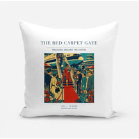 Thumbnail for VINTAGE G4124 - The Red Carpet Gate - Designed Pillows design on white
