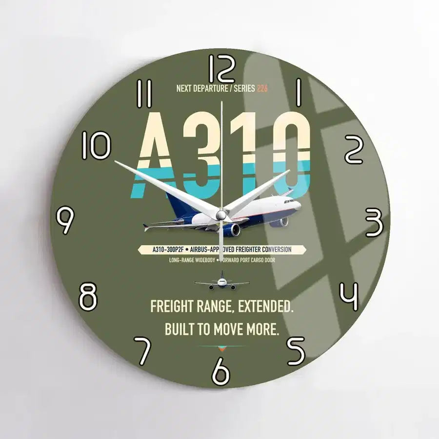 Airbus A310-300P2F design on green army no frame wall clock