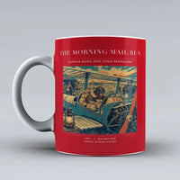 Thumbnail for VINTAGE G4146 - The Morning Mail Run - Ceramic Mug design on red