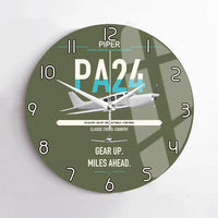 Thumbnail for Piper PA-24-250 Comanche 250 design on green army no frame wall clock