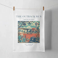 Thumbnail for VINTAGE G4022 - The Outback Run - Designed Towels design on white
