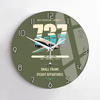 Thumbnail for Boeing 737-500 Classic design on green army no frame wall clock
