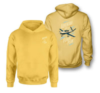 Thumbnail for SIGNAL 22 - Adventure Has A Flight Plan - Double-Side Hoodie design on yellow double side hoodie