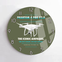 Thumbnail for DJI Phantom 4 Pro V2.0 design on green army no frame wall clock