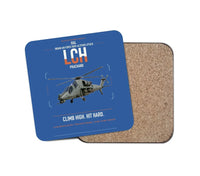 Thumbnail for HAL LCH Prachand design on blue 1 piece coaster