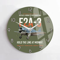 Thumbnail for F2A-3 Buffalo Hold the Line at Midway design on green army no frame wall clock