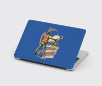 Thumbnail for The Gate Moves On Human Hands design on blue MacBook case