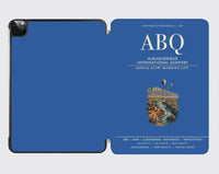Thumbnail for Albuquerque International Sunport (ABQ) design on blue ipad tablet case