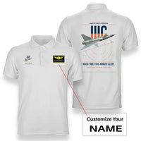 Thumbnail for Dassault Mirage IIIC design on white+name double-side polo t-shirt, double-side print
