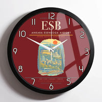 Thumbnail for Ankara Esenboga Airport ESB Wall-Clock Framed - Dark Red