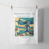 Thumbnail for VINTAGE G4267 - The Wheel Well Nap - Designed Towels design on white