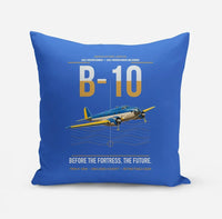 Thumbnail for Martin B-10 design on blue pillow