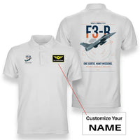 Thumbnail for Dassault Rafale C — F3-R standard design on white+name double-side polo t-shirt, double-side print