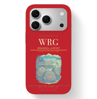 Thumbnail for Wrangell Airport (WRG) design on red iPhone 17 Pro MagSafe case