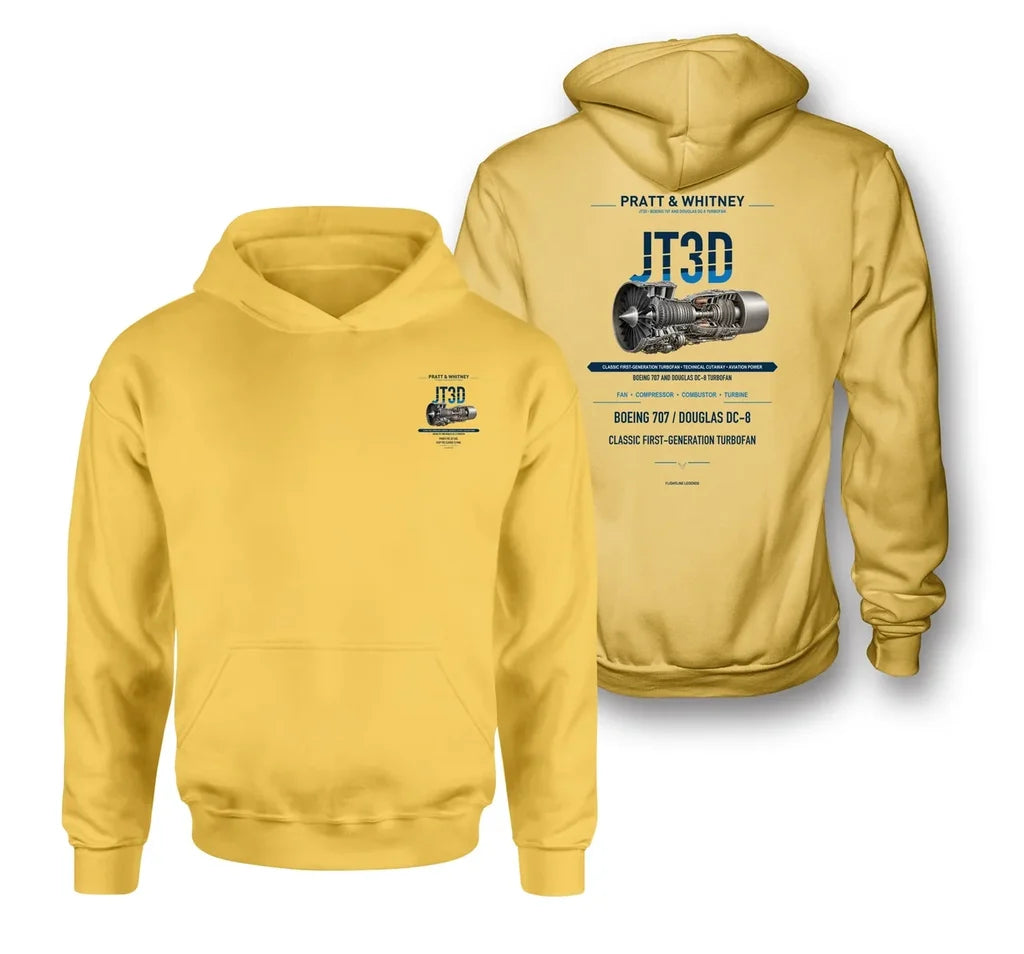JT3D design on yellow hoodie