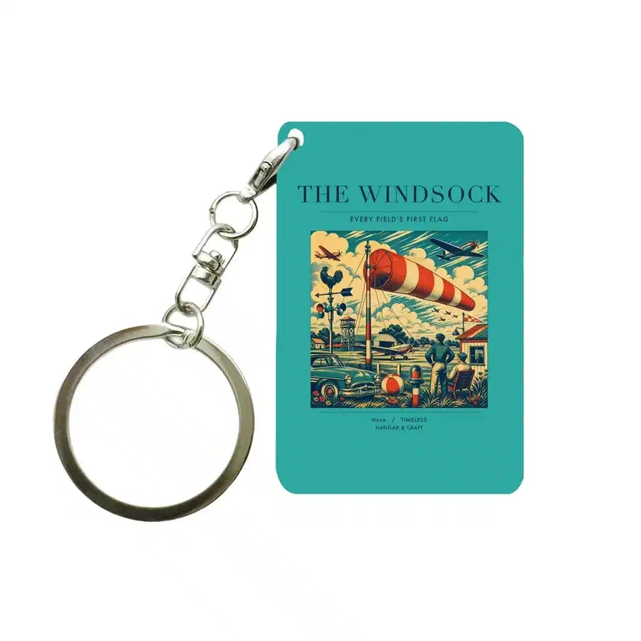 VINTAGE G4136 - The Windsock - Designed Key Chain design on turquoise