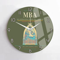 Thumbnail for Moi International Airport (MBA) design on green army no frame wall clock