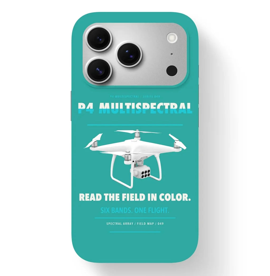 DJI P4 Multispectral Case design on turquoise iphone case