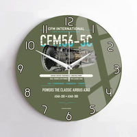 Thumbnail for CFM56-5C design on green army no frame wall clock