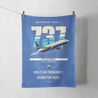 Thumbnail for Boeing 737-800 NG design on blue towel