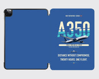 Thumbnail for Airbus A350-900ULR design on blue ipad tablet case