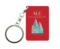Thumbnail for George F. L. Charles Airport (SLU) design on red key chain