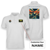 Thumbnail for VINTAGE G4277 - The Sunset Moor-Up - Double-Side Polo T-Shirt design on white+name