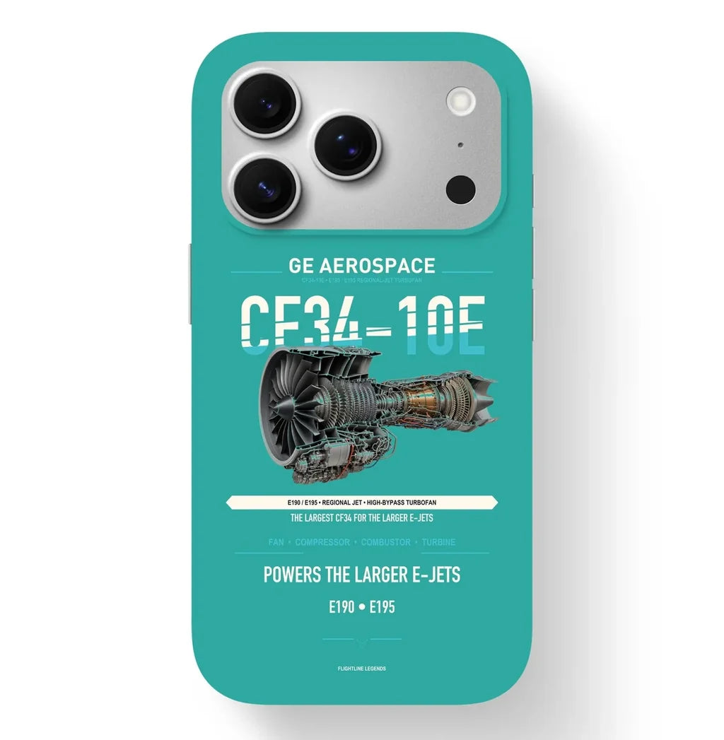 CF34-10E Case design on turquoise iphone case