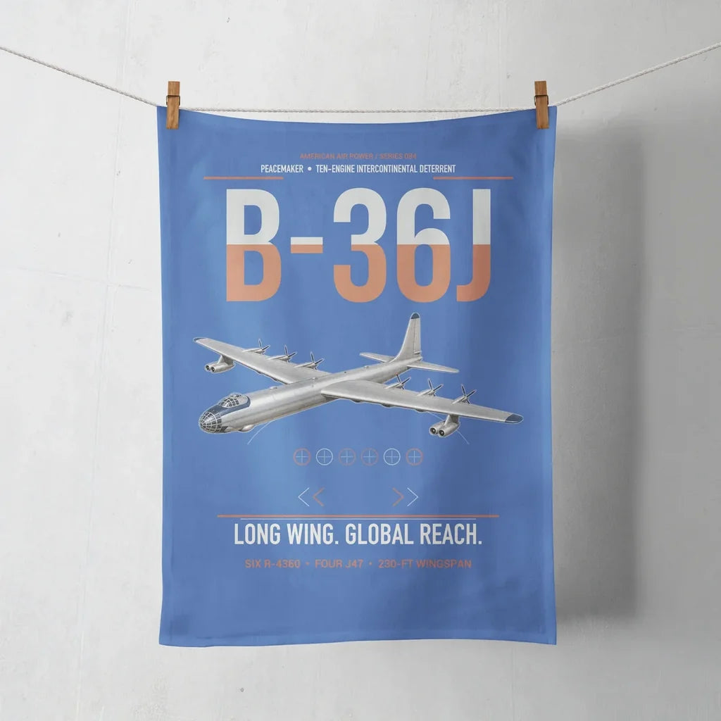 B-36J Peacemaker design on blue towel