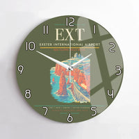 Thumbnail for Exeter International Airport (EXT) design on green army no frame wall clock