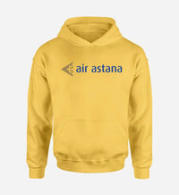 Thumbnail for Air Astana logo printed on yellow hoodie