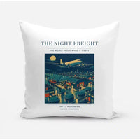 Thumbnail for VINTAGE G4111 - The Night Freight - Designed Pillows design on white