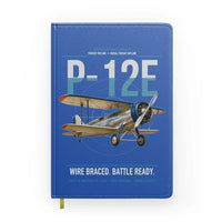 Thumbnail for Boeing P-12E design on blue notebook
