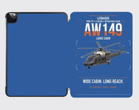 Thumbnail for Leonardo AW149 design on blue ipad tablet case