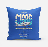 Thumbnail for Cessna A188B AgTruck design on blue pillow