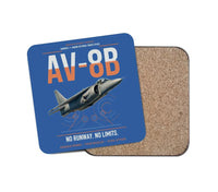 Thumbnail for AV-8B Harrier II design on blue 1 piece coaster