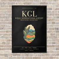 Thumbnail for Kigali International Airport KGL - Canvas Framed - Black