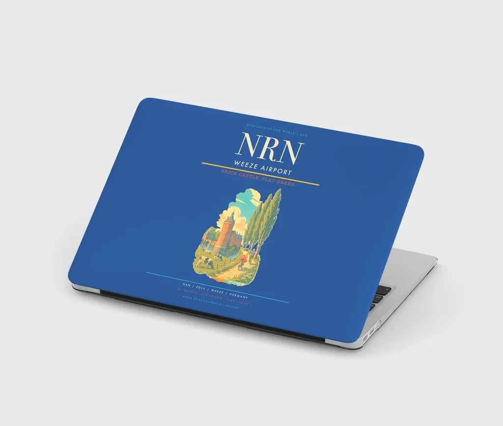 Weeze Airport (NRN) design on blue MacBook case