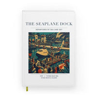 Thumbnail for VINTAGE G4056 - The Seaplane Dock - Designed Notebooks design on white