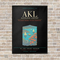 Thumbnail for Auckland Airport AKL - Canvas Framed - Black
