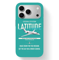 Thumbnail for Cessna Citation Latitude design on turquoise magsafe iphone case, for iPhone 17 Pro